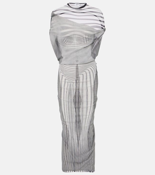 Body Morphing draped tulle maxi dress | Jean Paul Gaultier