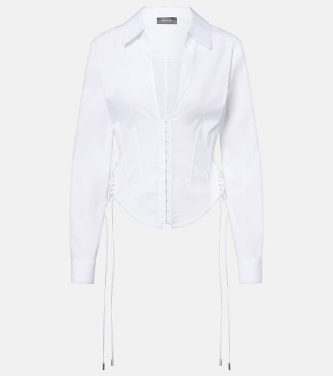 Cotton-blend bustier top | Mugler