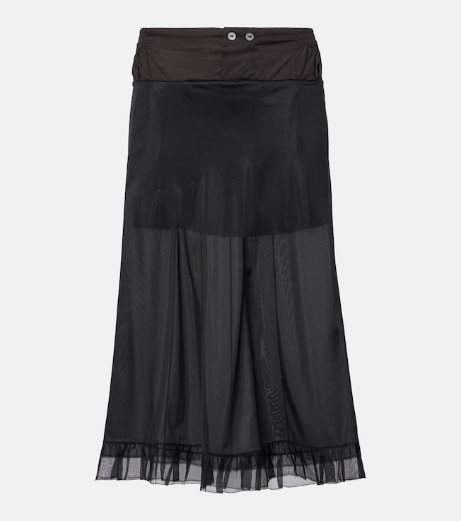 Semi-sheer midi skirt | Maison Margiela
