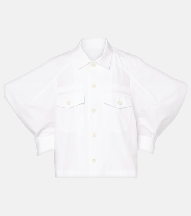 Balloon-sleeve poplin shirt | Sacai