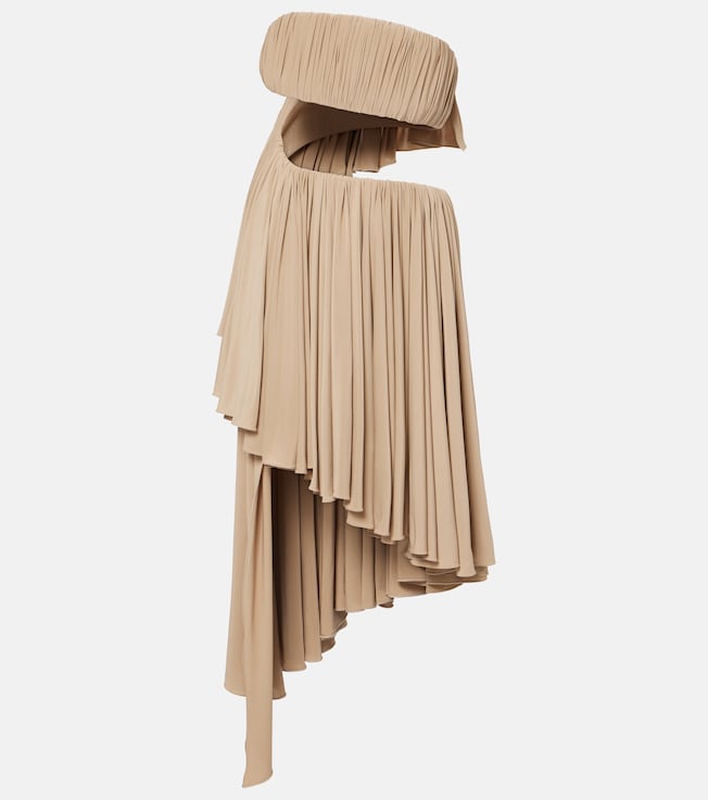 Asymmetric jersey bustier dress | Alaïa