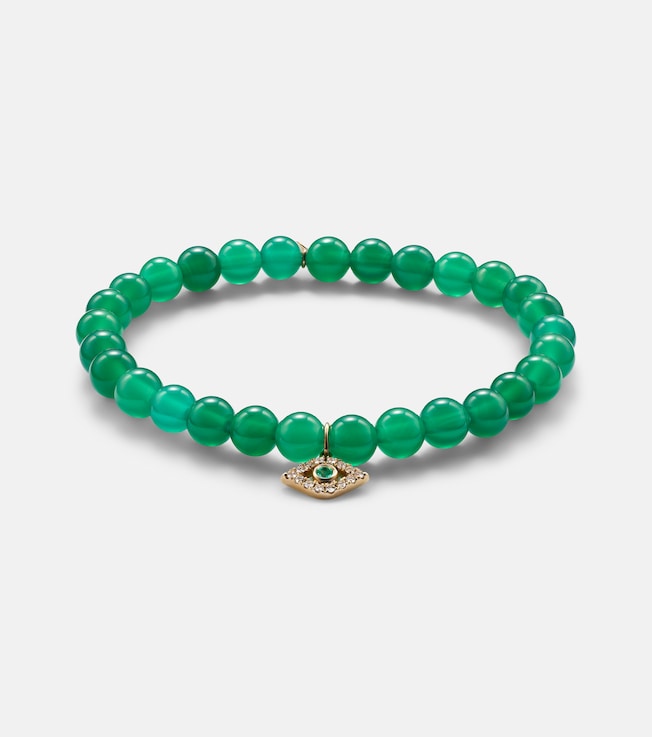 Evil Eye 14kt gold bracelet with diamonds | Sydney Evan