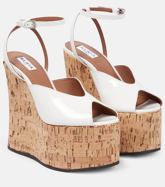 Patent leather wedge sandals | Alaïa