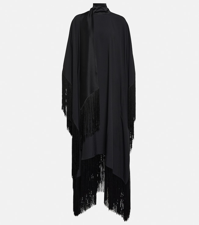 Mrs. Ross fringe-trimmed crêpe kaftan | Taller Marmo