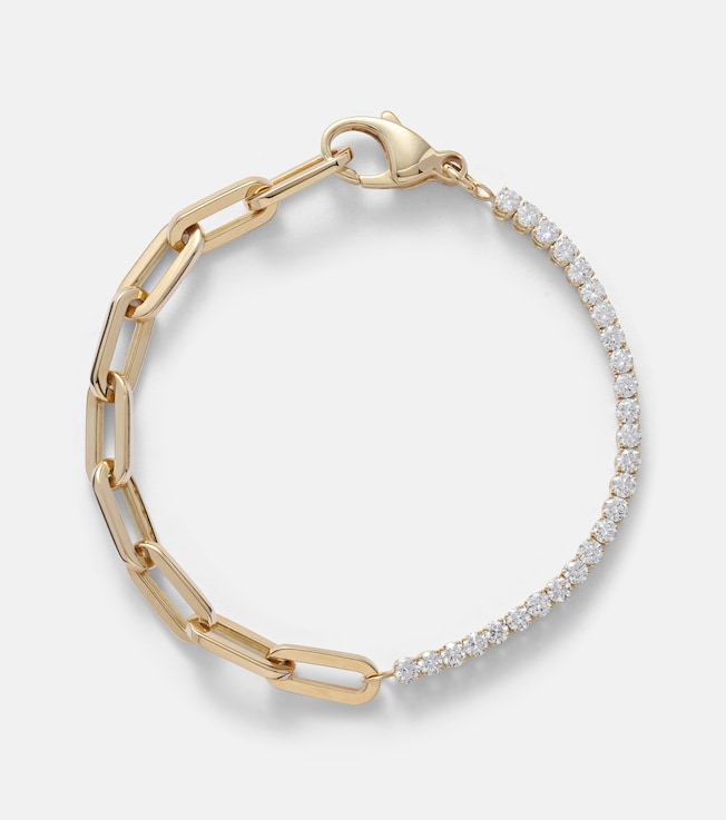 Link 18kt gold chain bracelet with diamonds  | Bucherer Fine Jewellery