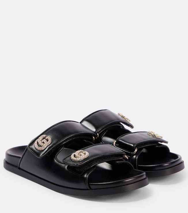 New Marmont GG leather sandals | Gucci