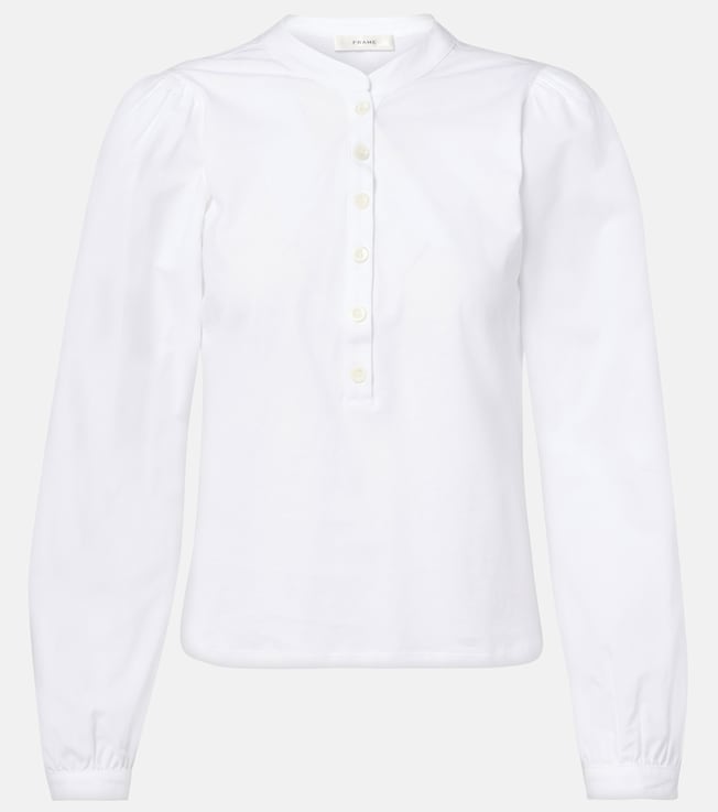 Puff-sleeve cotton blouse | Frame