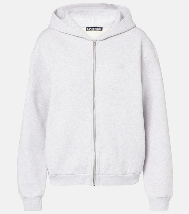 Cotton jersey zip-up hoodie | Acne Studios