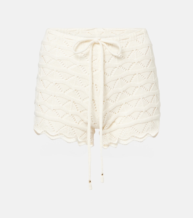 Mina crochet cotton-blend shorts | Bananhot