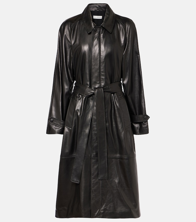 Isolde belted leather coat | Nour Hammour