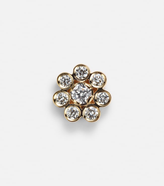 Bellis single 18kt yellow gold earring with diamonds | Sophie Bille Brahe