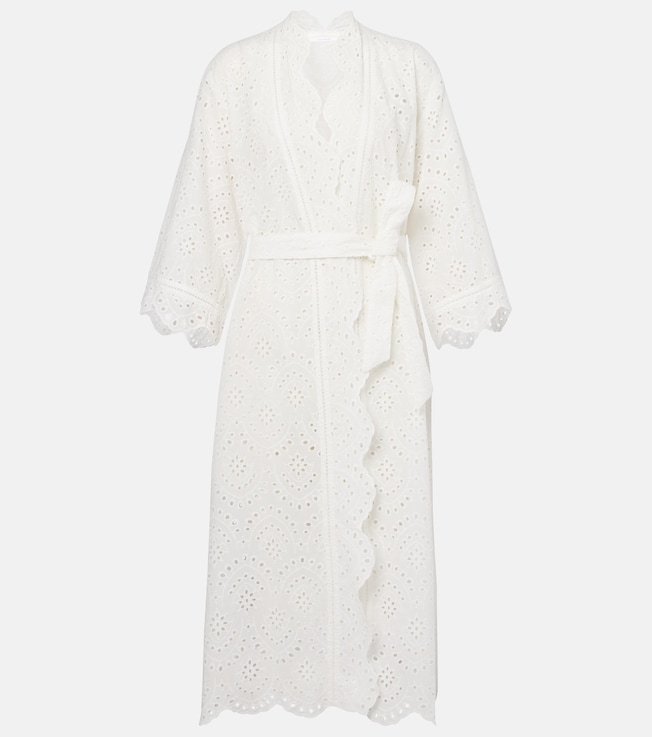 Aya broderie anglaise cotton beach cover-up | Poupette St Barth