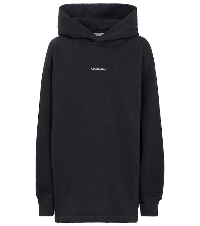 Logo cotton jersey hoodie | Acne Studios
