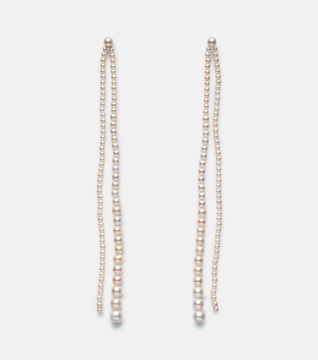 Promenade De Perles 14kt gold pearl drop earrings | Sophie Bille Brahe
