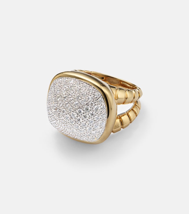 Tigella 18kt gold ring with diamonds | Marina B