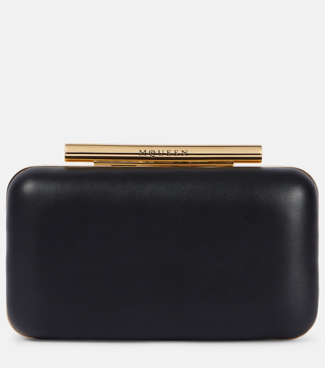 T-Bar leather box clutch | McQueen