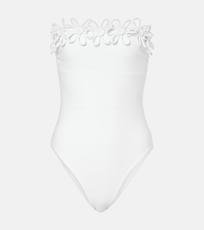 Hana embroidered bandeau swimsuit | Karla Colletto