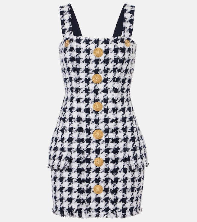 Houndstooth tweed minidress | Balmain