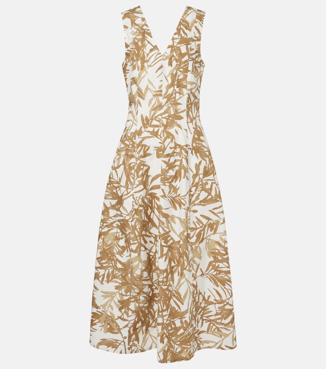 Printed cotton maxi dress | Brunello Cucinelli