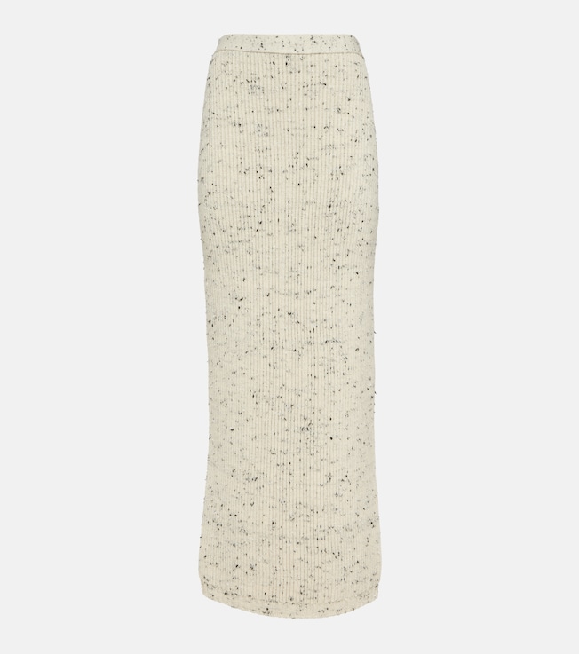 Ribbed-knit wool maxi skirt | Bottega Veneta