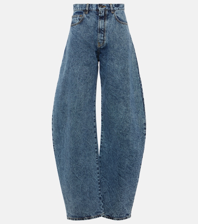 High-rise barrel-leg jeans | Alaïa