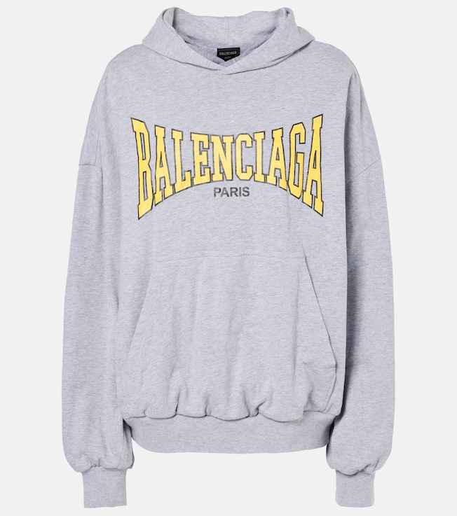 Logo cotton jersey hoodie | Balenciaga