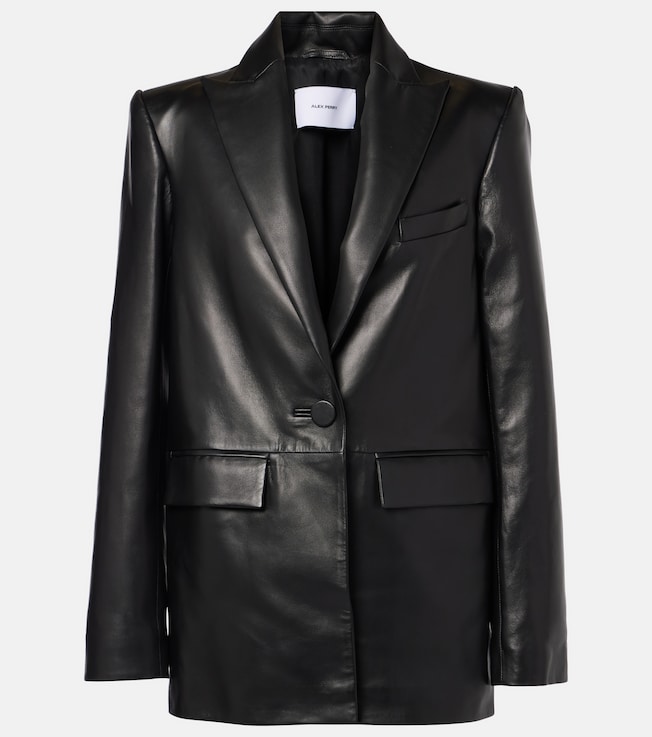 Oversized leather blazer | Alex Perry