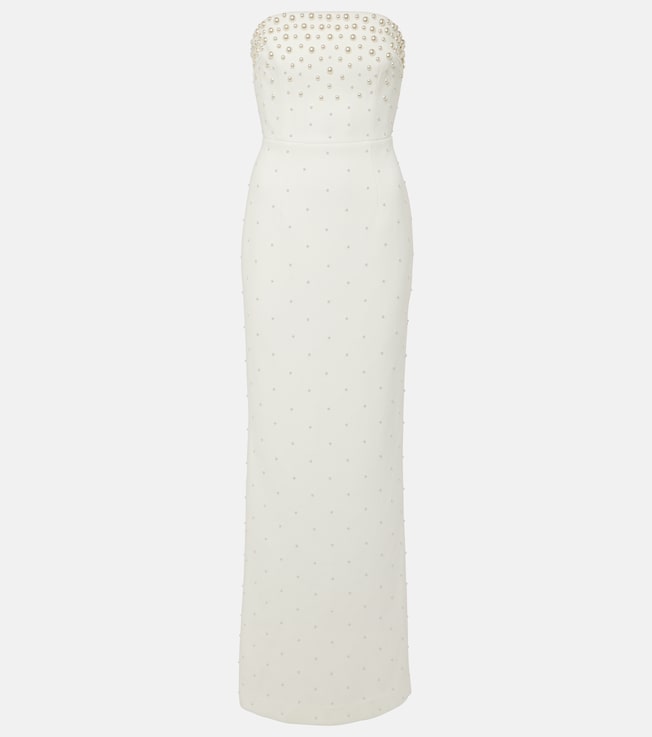 Bridal Theresa faux pearl-embellished gown | Rebecca Vallance