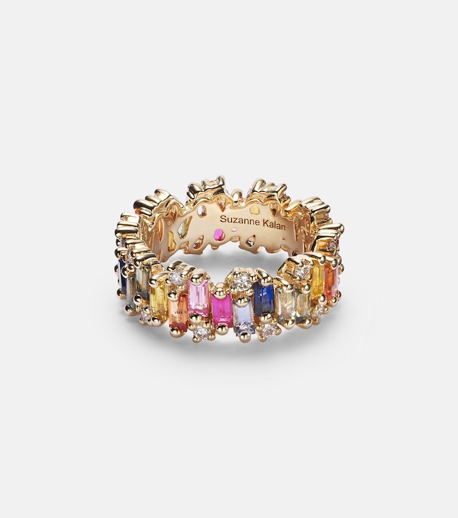 Audrey 18kt gold ring with sapphires and diamonds | Suzanne Kalan