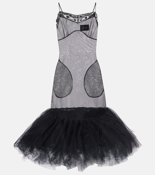 Tulle-trimmed slip dress | Simone Rocha