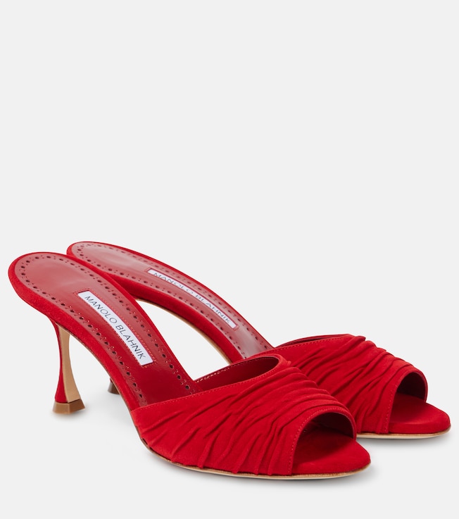 Pirua 70 suede mules | Manolo Blahnik