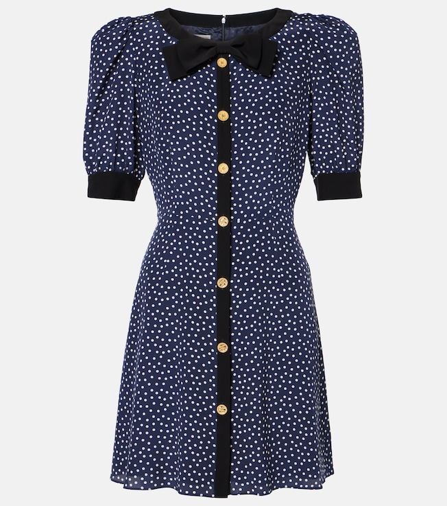 Polka-dot printed silk minidress | Alessandra Rich