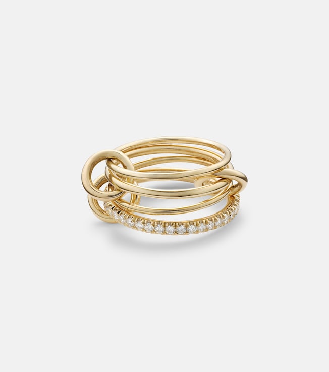 Pisces Pavé 18kt gold ring with diamonds | Spinelli Kilcollin