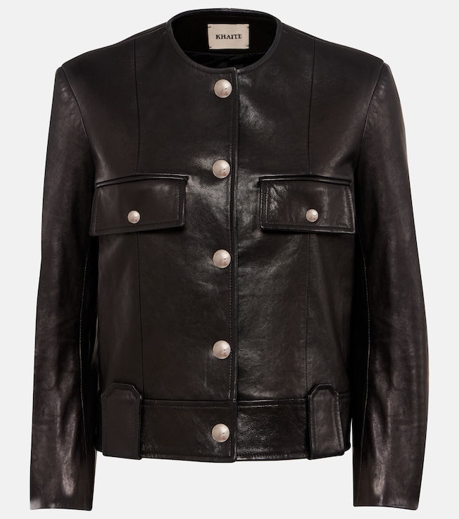 Laybin cropped leather jacket | Khaite