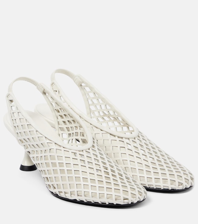 Tee leather mesh slingback pumps | Proenza Schouler
