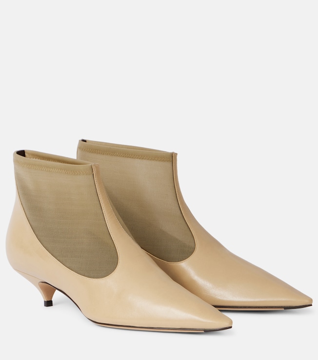 Leather and mesh ankle boots | The Row