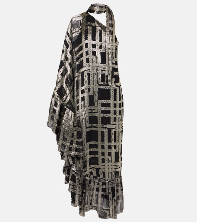 Betsy printed asymmetric silk-blend maxi dress | Taller Marmo