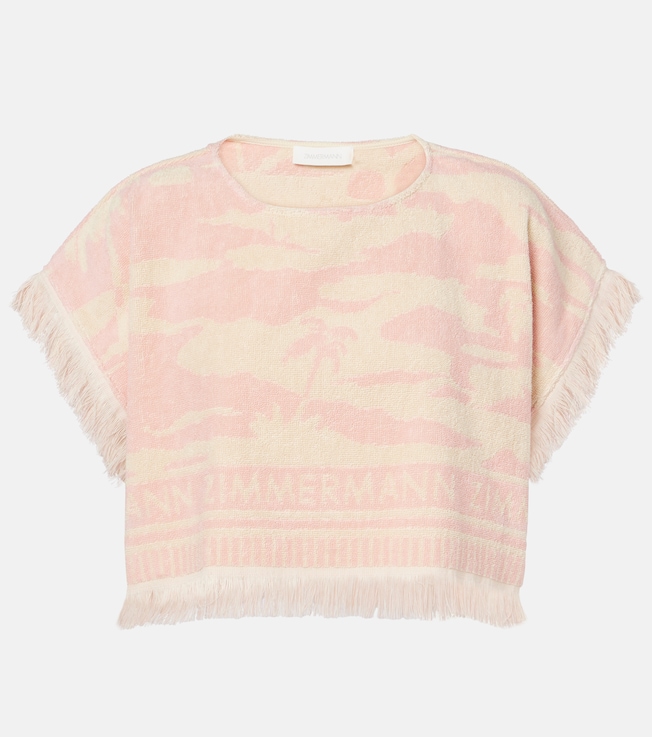 Maxine cotton terry crop top | Zimmermann