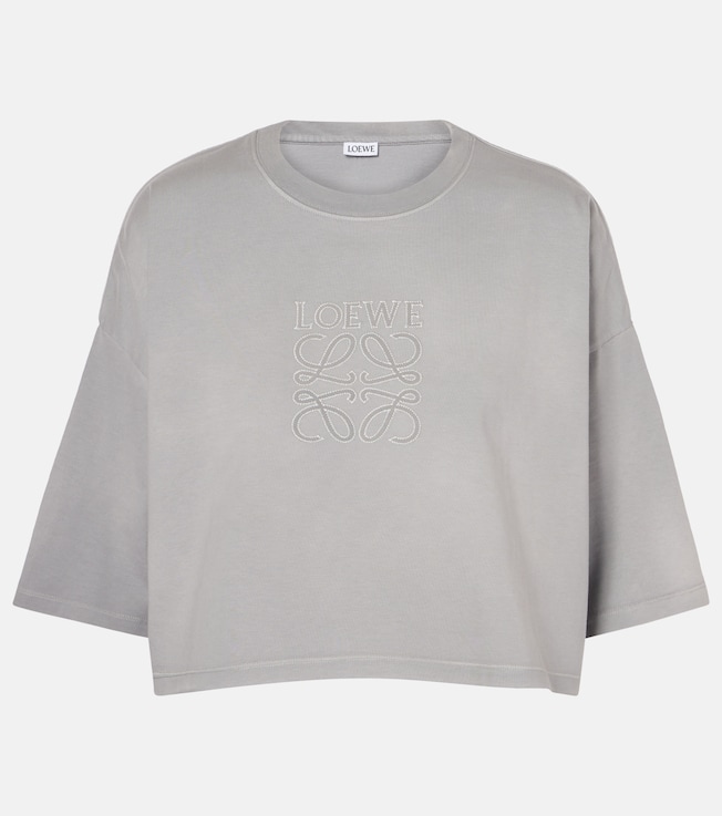 Cropped cotton jersey T-shirt | Loewe