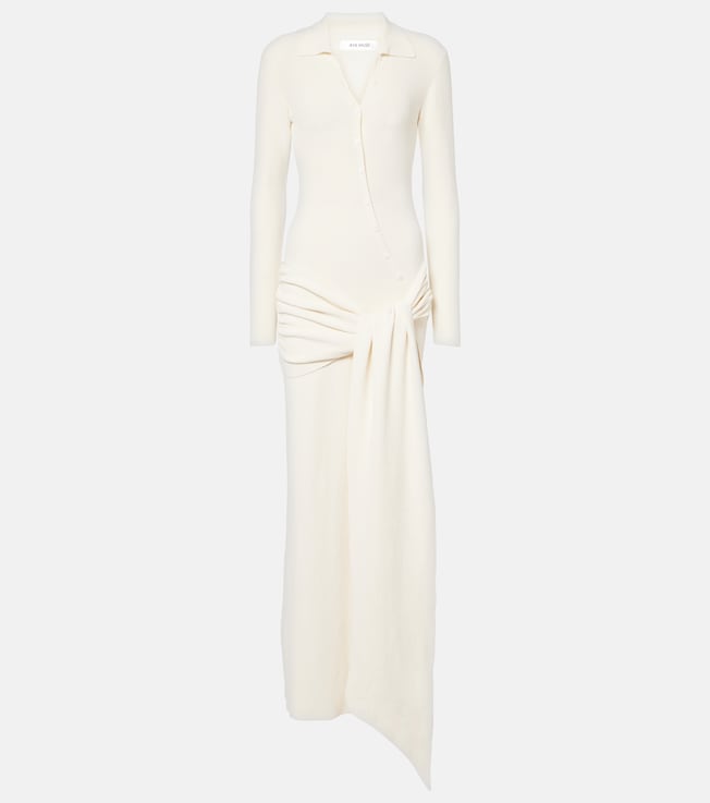 Saros draped cotton-blend maxi dress | Aya Muse
