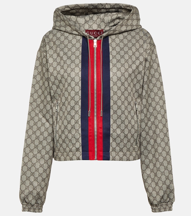 GG Web Stripe jersey technical jacket | Gucci