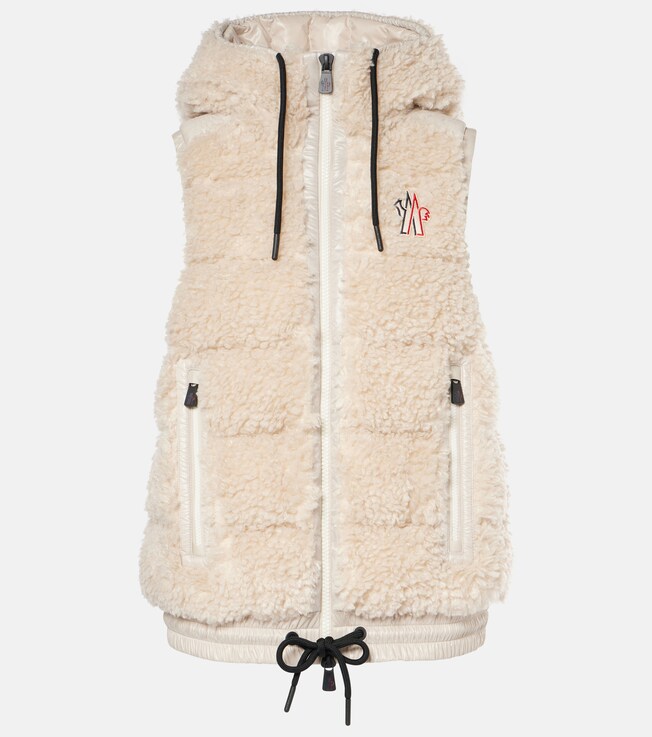 Faux shearling down vest | Moncler Grenoble