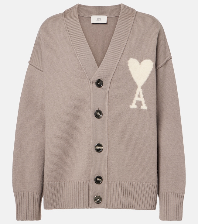 Ami de Cœur virgin wool cardigan | Ami Paris