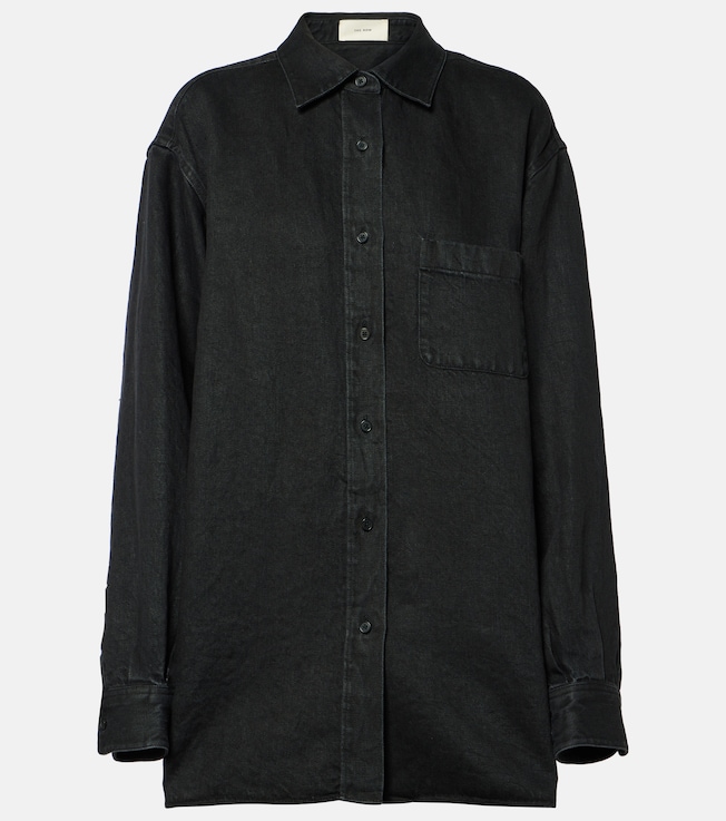 Nesson oversized linen shirt | The Row