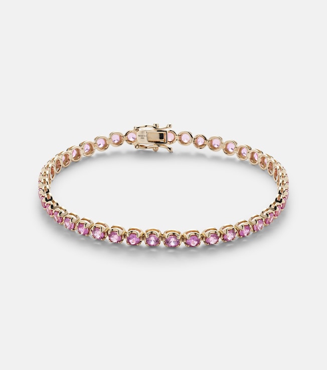 14kt gold tennis bracelet with sapphires | Mateo