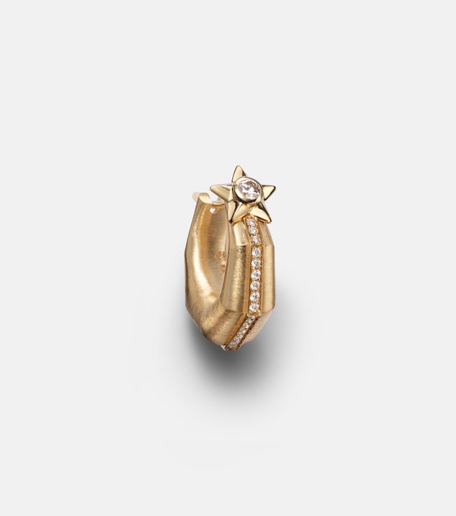 Baba Small 18kt gold single earring with diamonds | Marie Lichtenberg