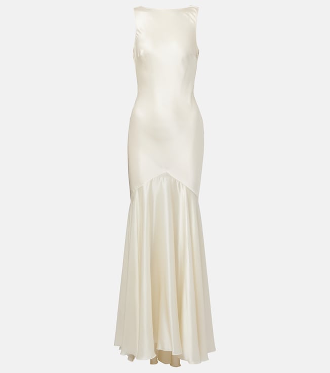 Open-back satin maxi dress | Nina Ricci