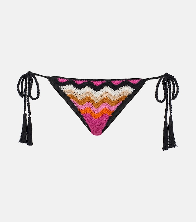 Striped cotton bikini bottoms | Anna Kosturova