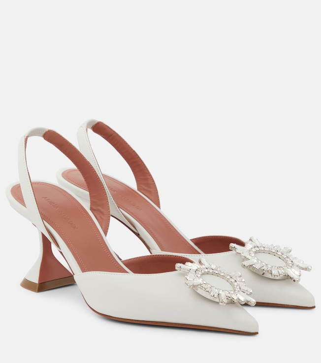 Begum 70 leather slingback pumps | Amina Muaddi