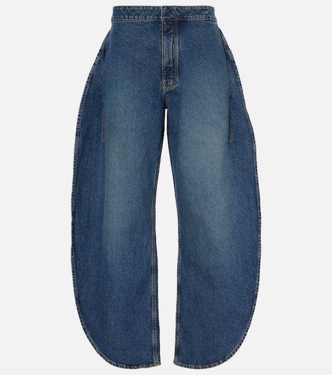Petal high-rise barrel-leg jeans | Alaïa